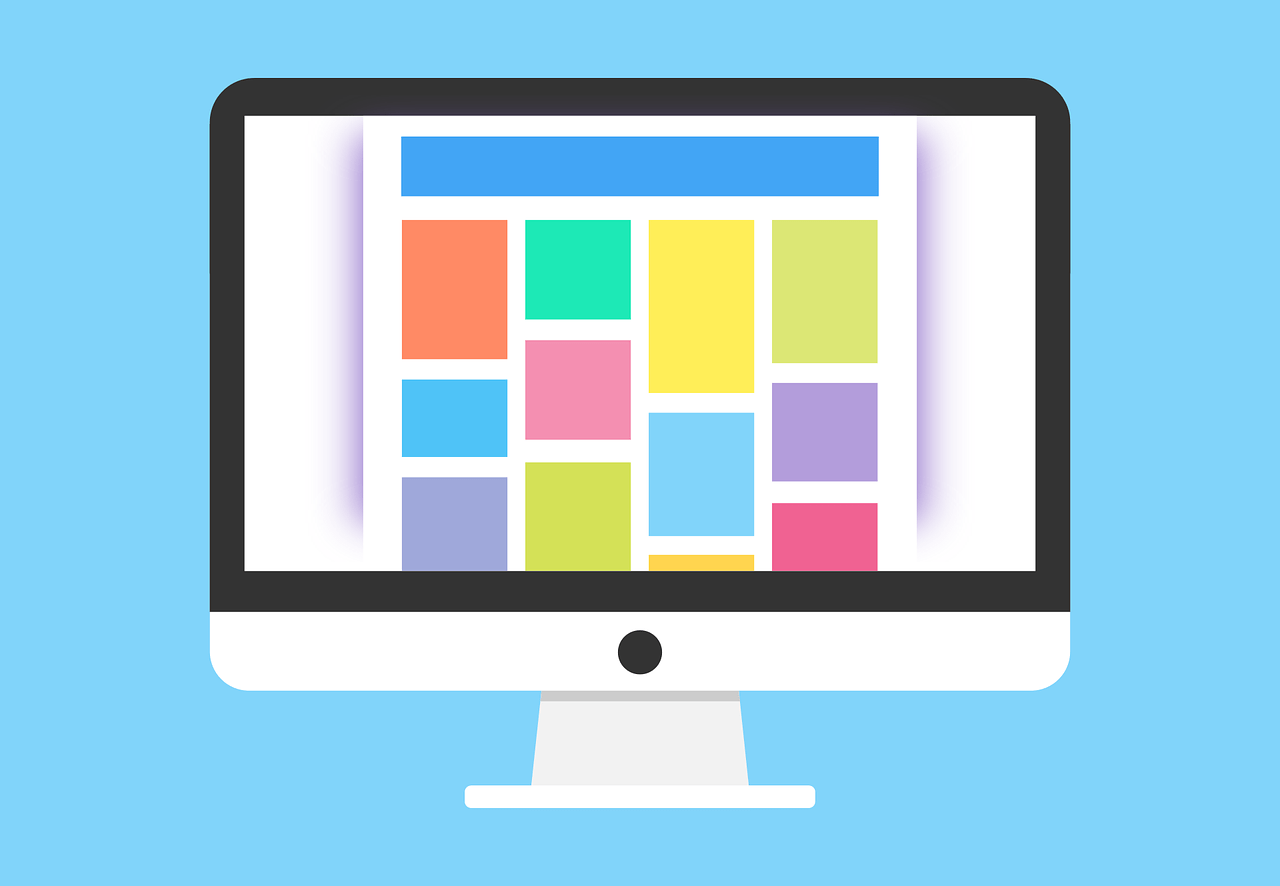 Website layout on an Imac