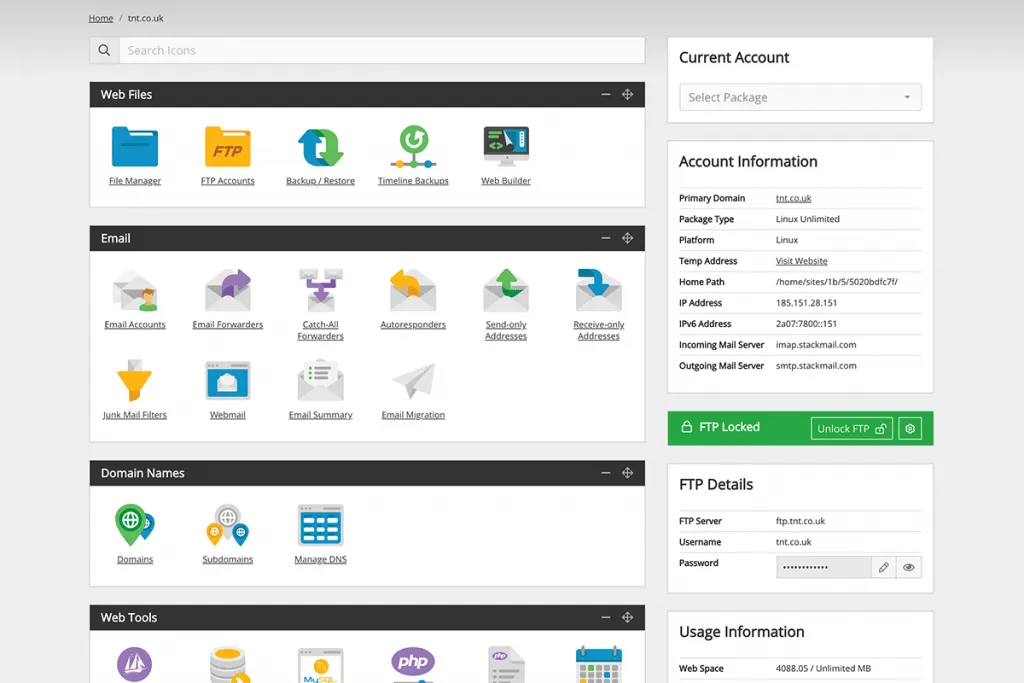 Our control panel
