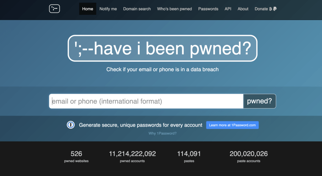 Have I Been Pwned