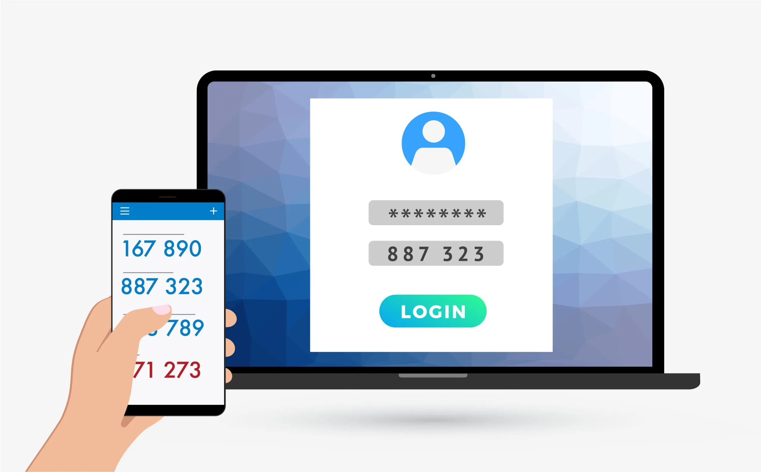 Example of 2FA (2 factor authentication)