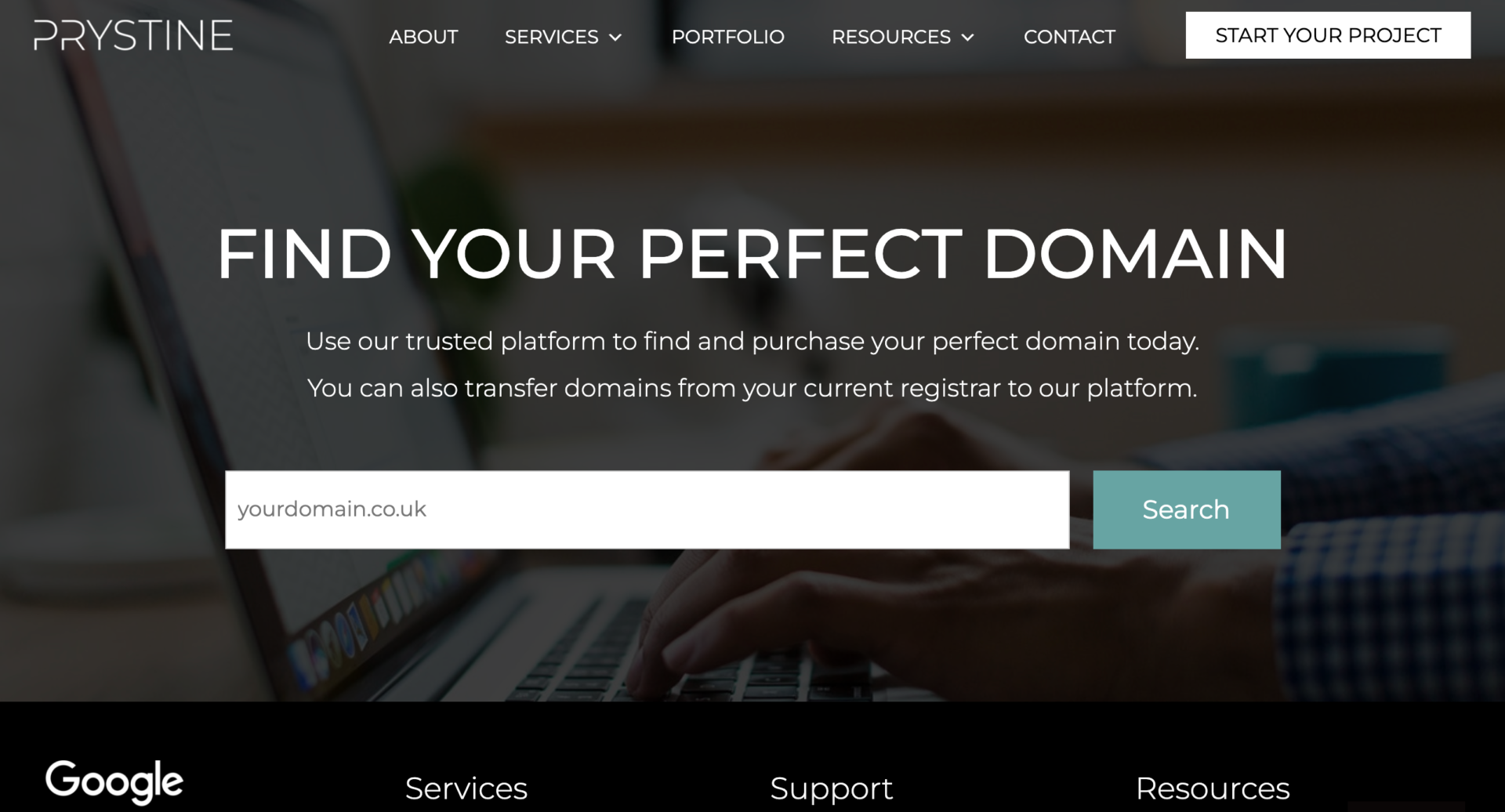 Domain Registration with Prystine