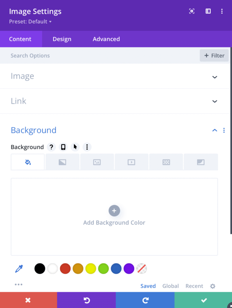 Divi popup settings