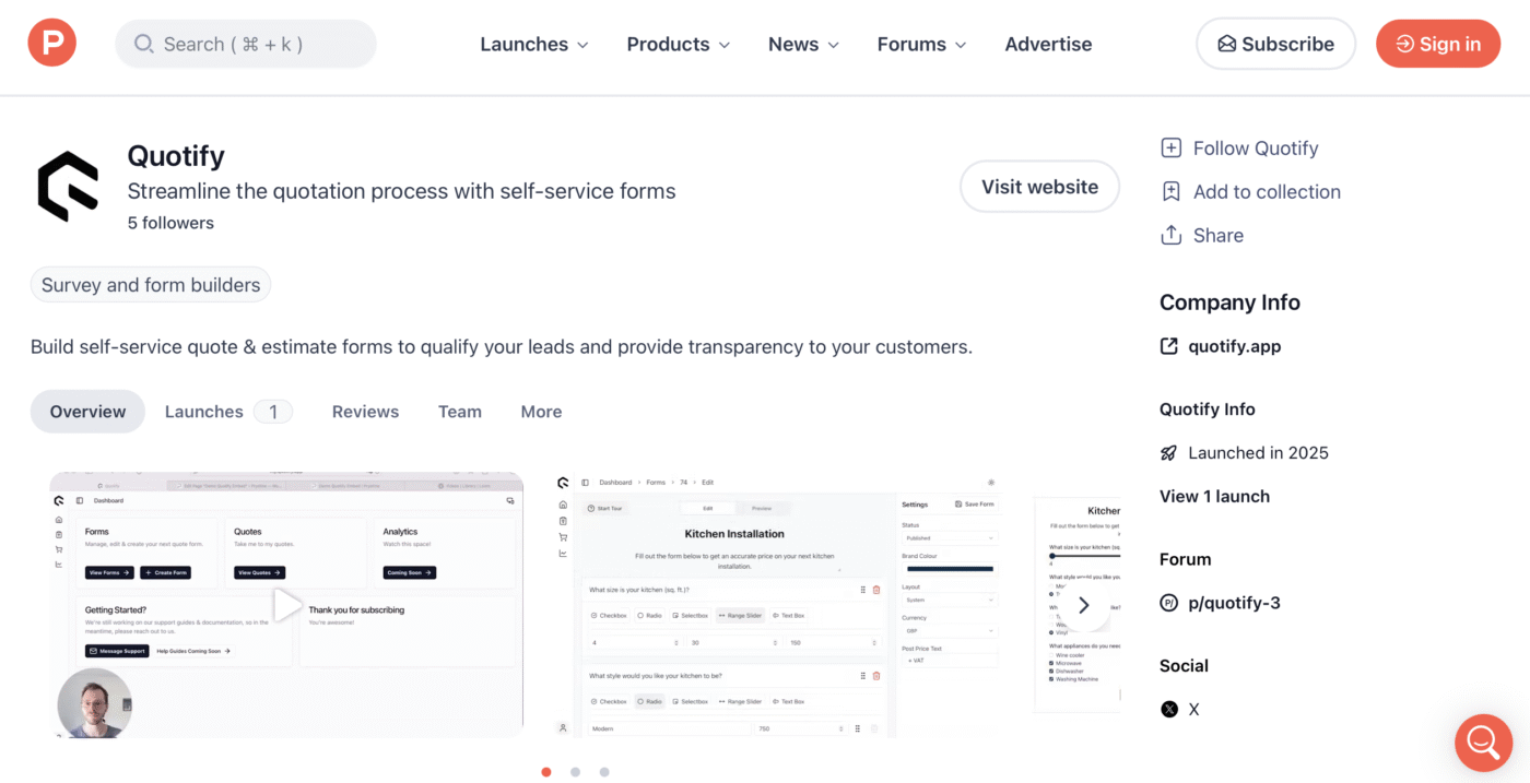 Launching Quotify on Product Hunt