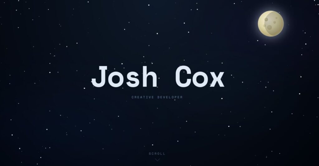 Screenshot of my new site at joshcox.co.uk