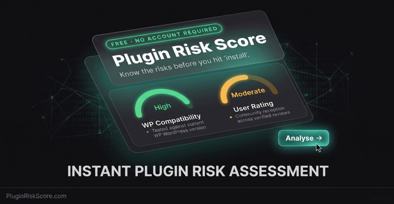 Plugin Risk Score