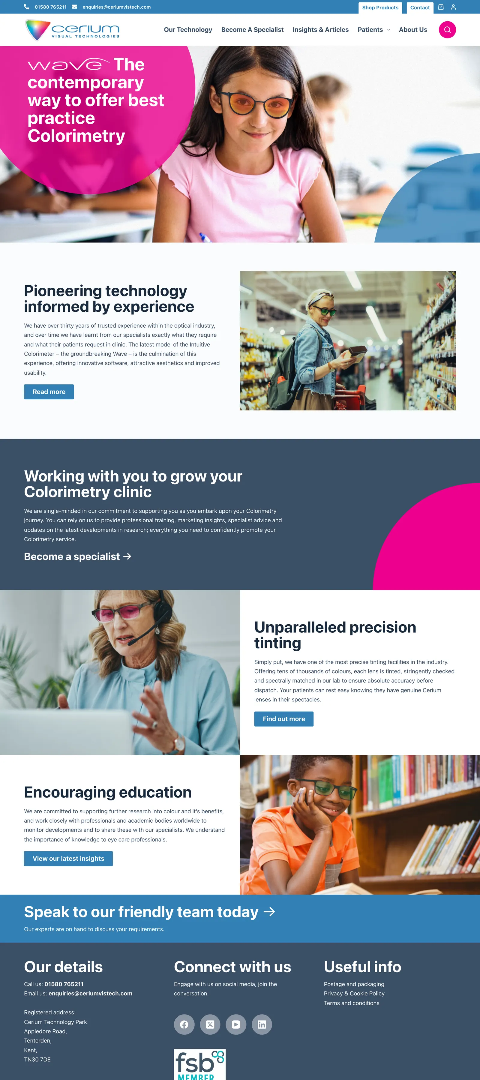Cerium Vistech website