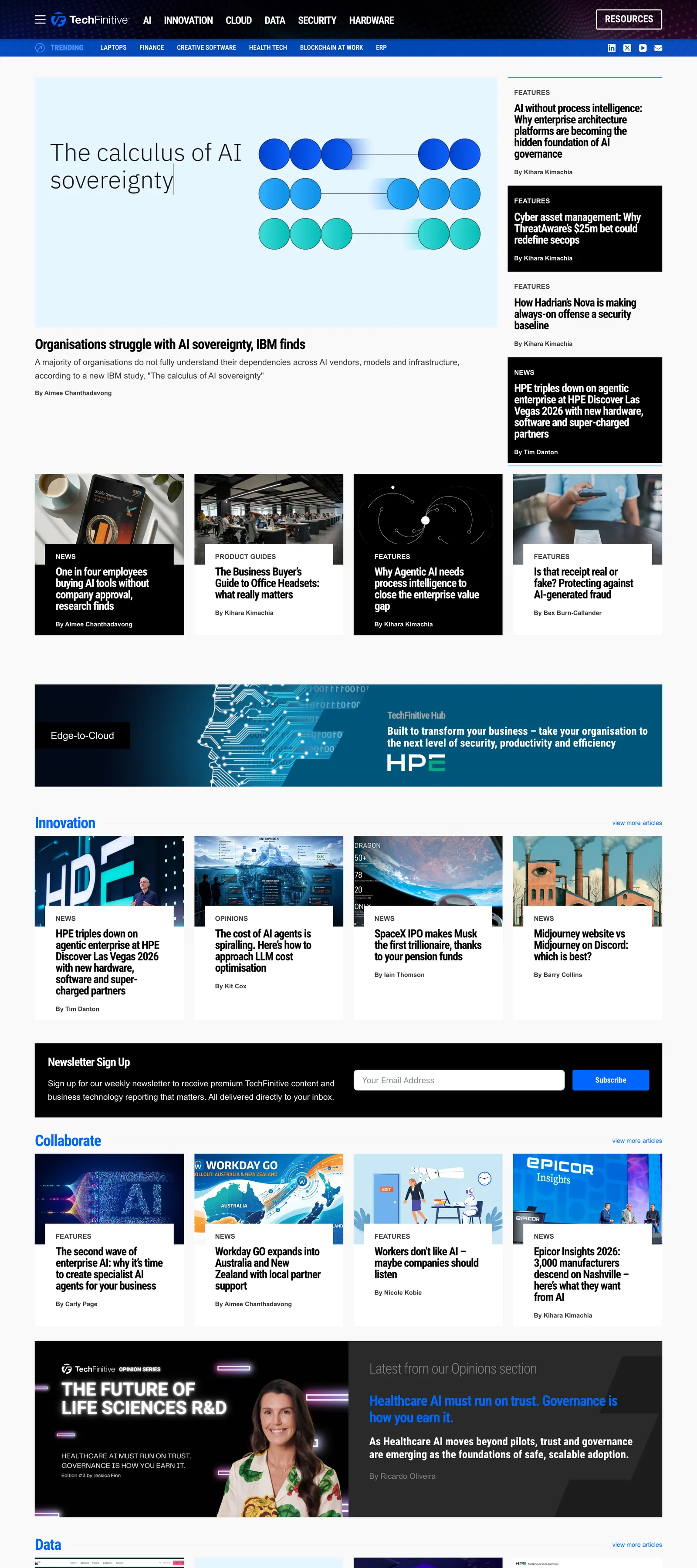 Techfinitive website