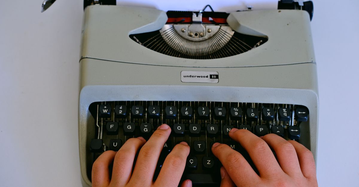 Writing content on a laptop